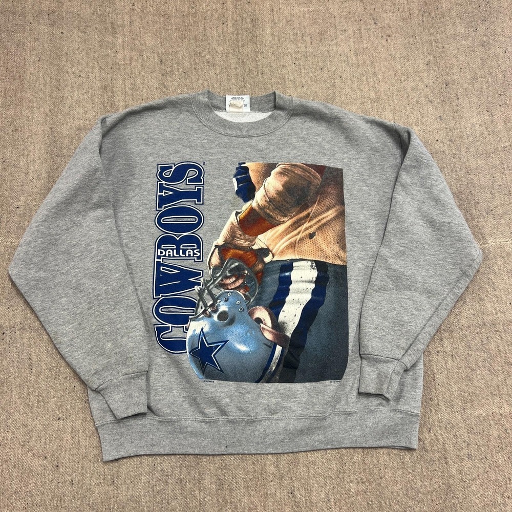 Vintage Dallas Cowboys Sweatshirt Mens XL Gray 1990s NFL Lee USA